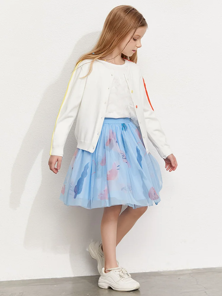 Детская юбка-трапеция Amii мини-юбка для девочек милые летние детские юбки одежда