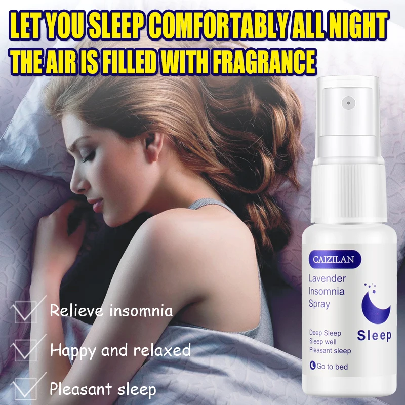 

Lavender Pillow Deep Sleep Spray Improve Insomnia Essential Oil Natural Plant Extract Stress Relieve Help Sleep Fresh Spray 20ml