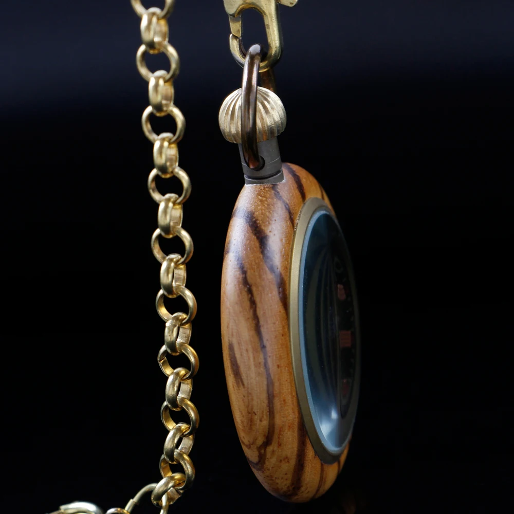 New Wooden Sculpture Roman Digital Mechanical Pocket Watch Vintage Hollow-Out Case Analog Skeleton Men's Mechanical Pocket Watch
