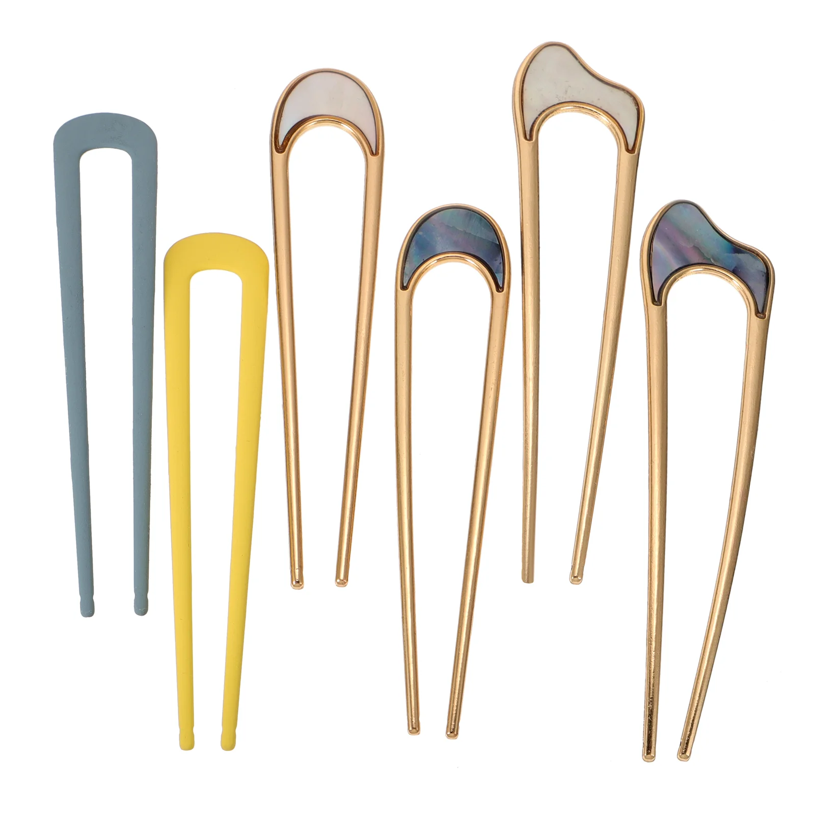 

6pcs Vintage Simple U Shaped Metal Hairpins Hair Forks Hair Sticks for Women Girls