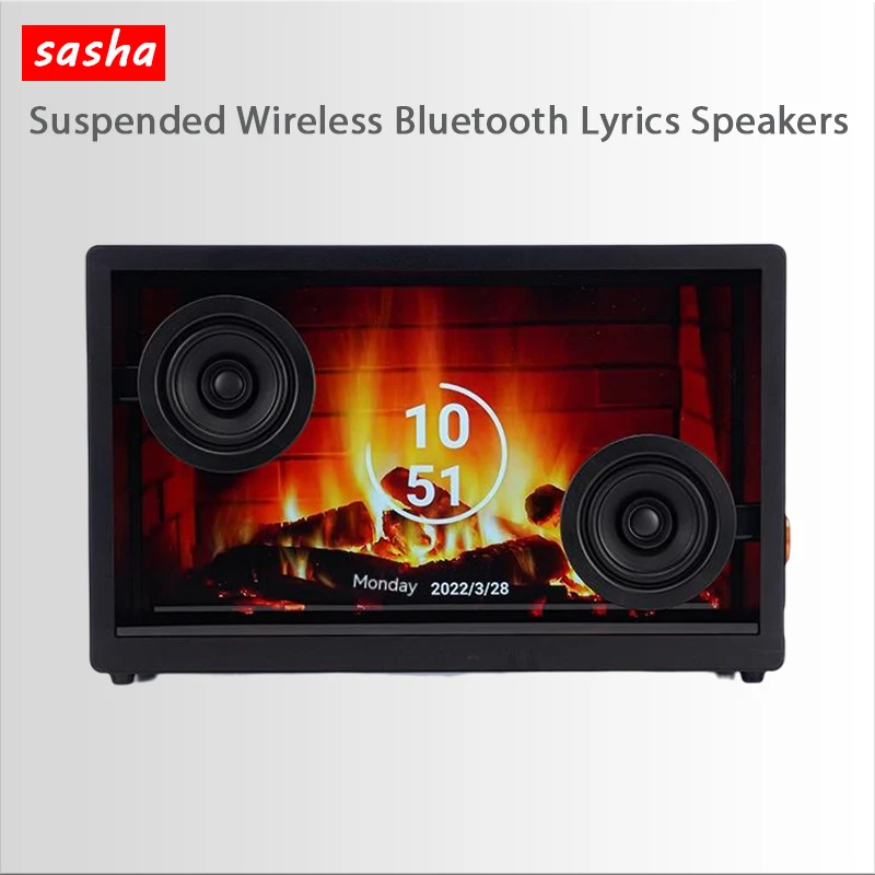

Suspended Wireless Bluetooth Speaker Lyrics Settingfree Hifi Music Stereo Transparent Visual Captions Display Speakers For Party