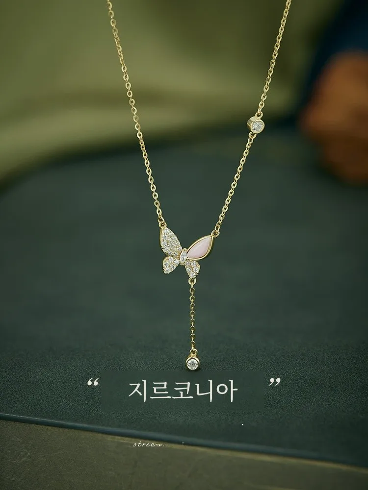 Женское ожерелье из стерлингового серебра 925 пробы полное кристаллов 2024 новая