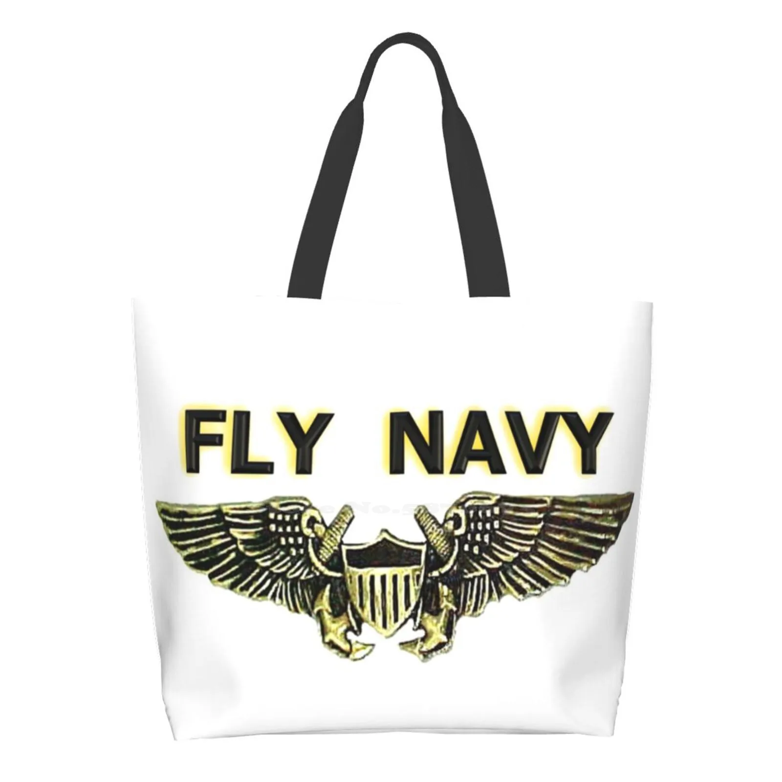 

Naval Flight Officer High Quality Large Size Tote Bag Naval Flight Officer Aviator Air Crew Logo Patch Shield Crest Navy United