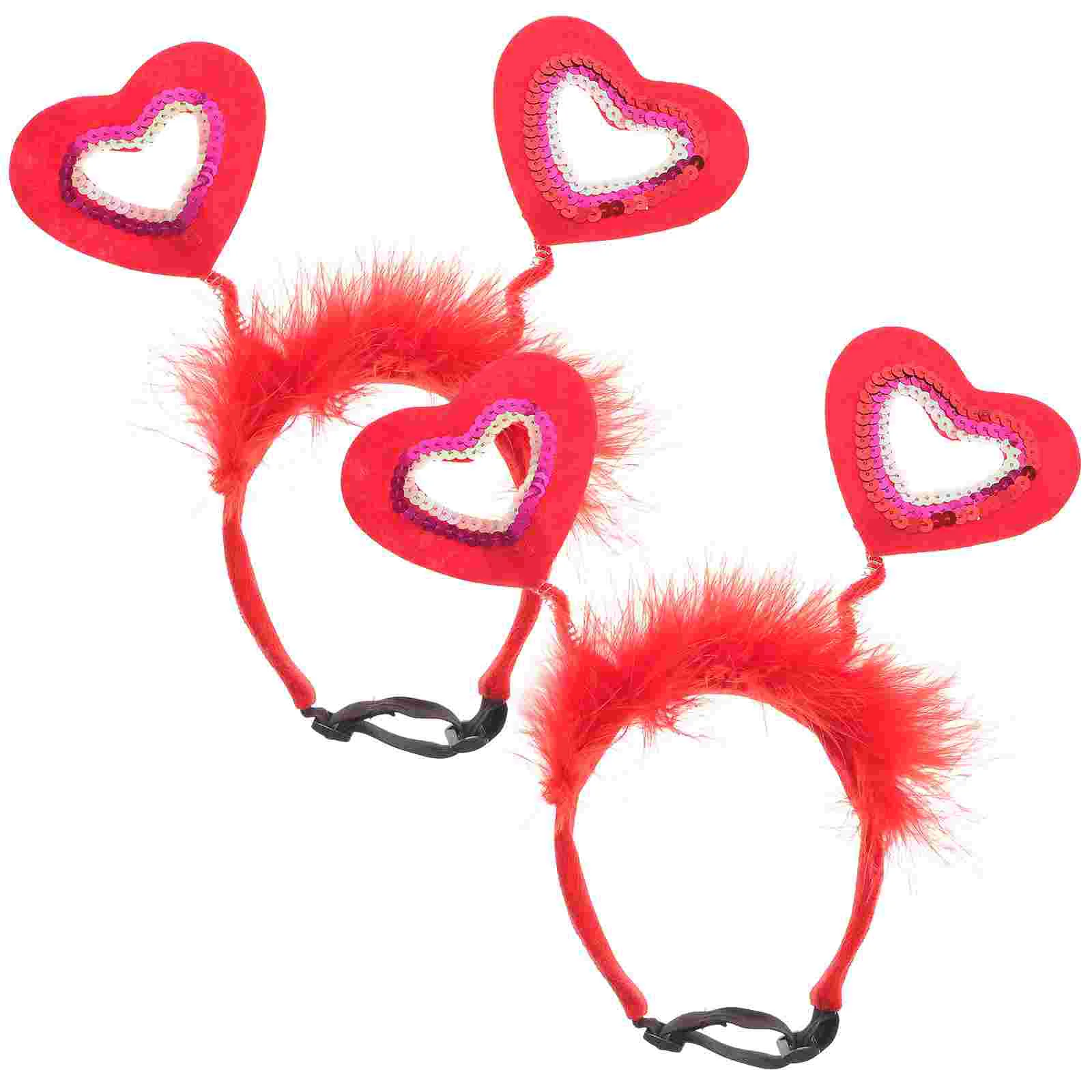 

Dog Headband Pet Heart Day Costume Hair Valentines Hairband Party Valentine Hoop Love Puppy Wedding Head Band S Bull Accessories