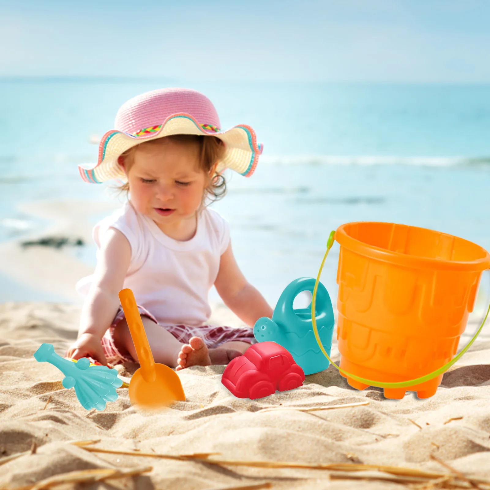 Набор из 15 предметов для детей песочные игрушки с пляжным комплектом лопат