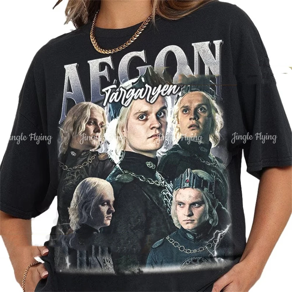 Винтажная рубашка из чистого хлопка Aegon Targaryen подарок для женщин и мужчин