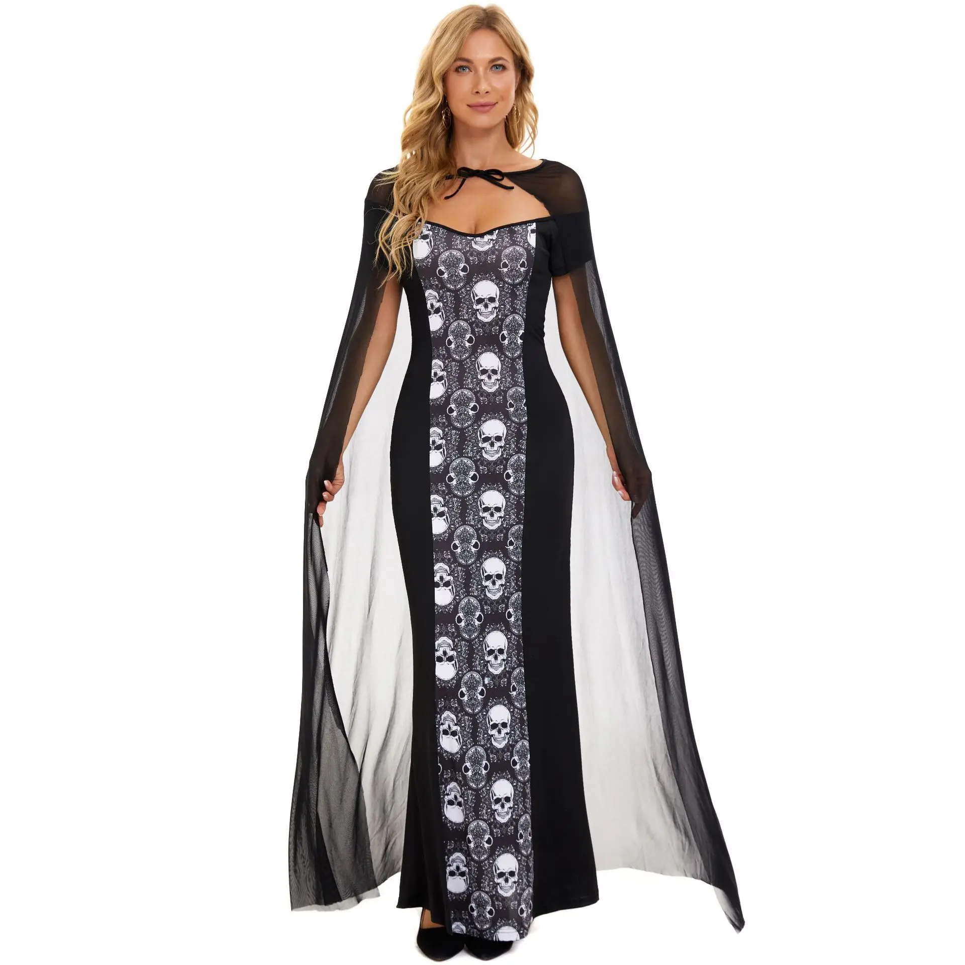

2023 Autumn women's Halloween costume Skeleton Witch Ghost Bride cosplay Vampire witch dress