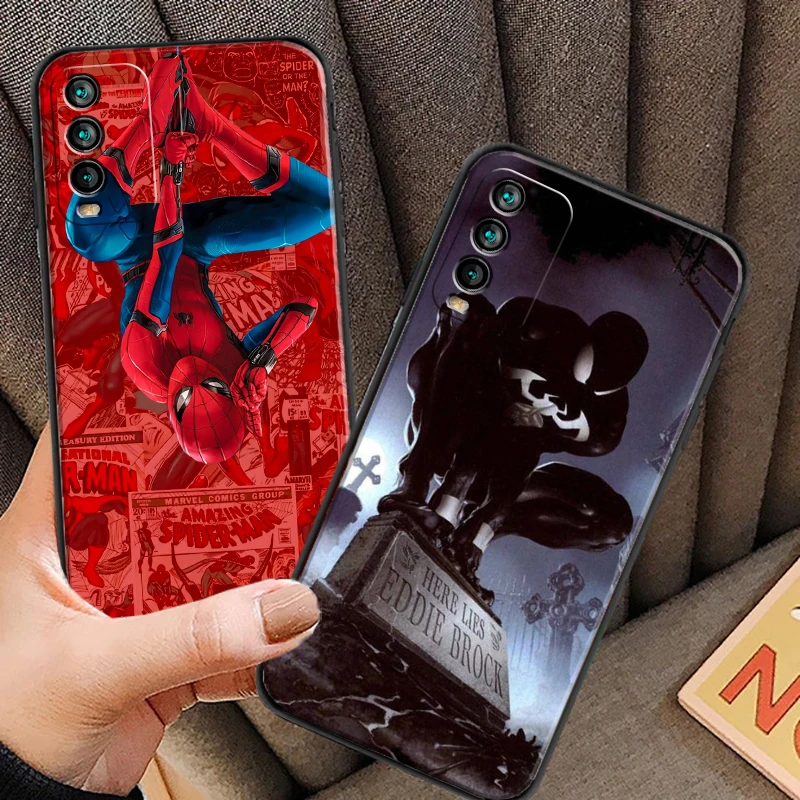 

Marvel Spiderman Phone Cases For Xiaomi Redmi 7 7A 9 9A 9T 8A 8 2021 7 8 Pro Note 8 9 Note 9T Funda Soft TPU Back Cover