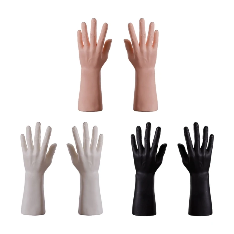 

F19D Male Mannequin Hand Jewelry Display Holder Stand Glove Stand Holder Show Jewelry Organizer for Bracelet Necklace Ring