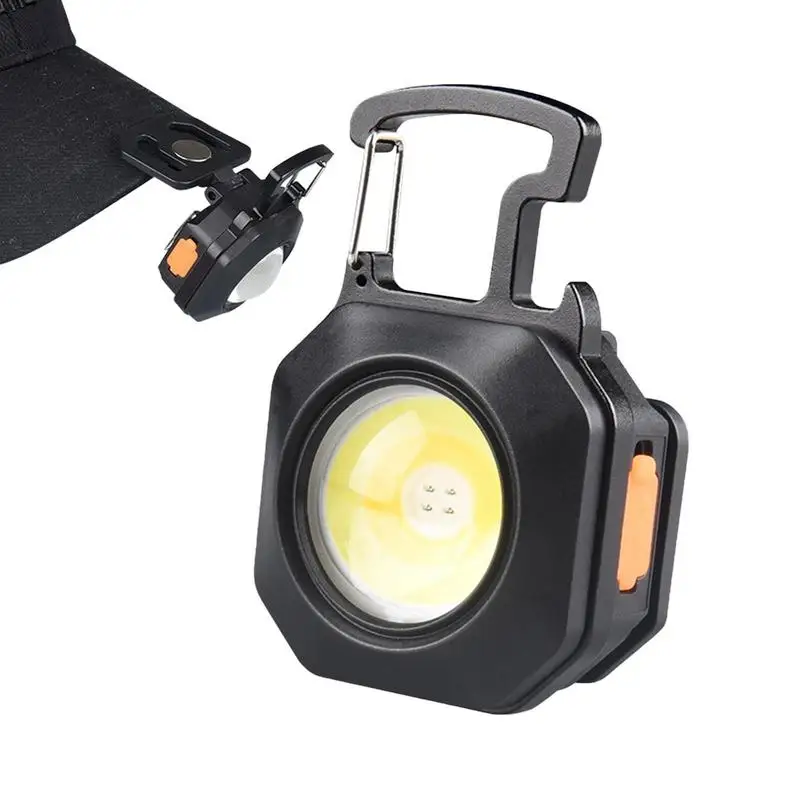 

Mini LED Working Light Portable Keychain Flashlight Camping COB Lamp For Cigarettes Lighter Bottle Opener Emergenc Whistle Light