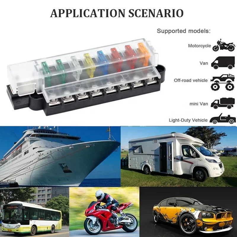 12 В ATO/ATTC 8-контактный лезвие для крепления на панели автомобиля лодки автофургона