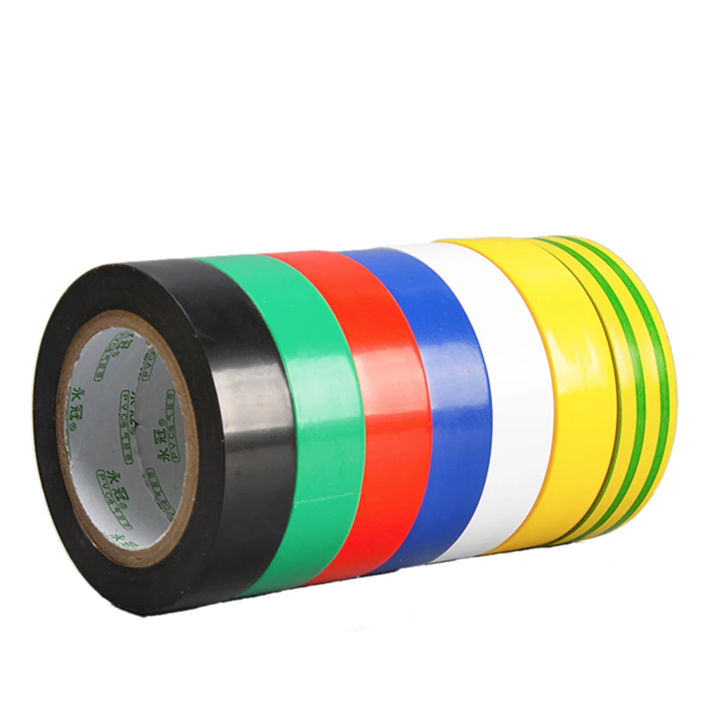 

1PCS Colorful Insulation tape 1.7cm*18m wire electrical bandage waterproof flame retardant