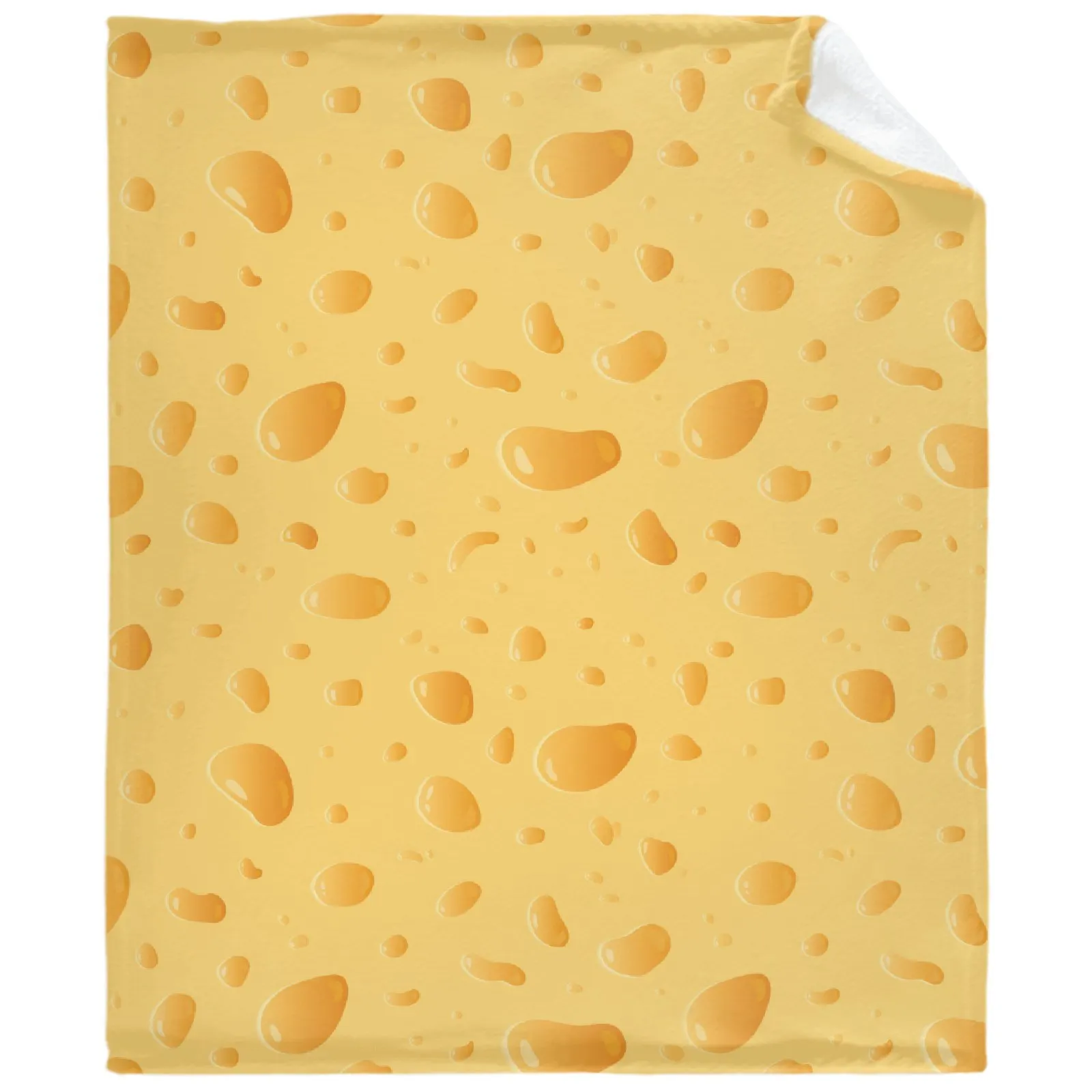 

Soft Warm Flannel Blanket Cheese Food Cartoon Camping Travel Bed Sofa Blankets for Outdoor Rest 3D Cartoon Printed 50x60Inch