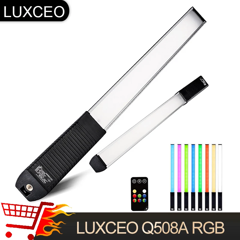 

LUXCEO Q508A RGB Светодиодная лампа 3000K/5750K Светодиодная лампа перезаряжаемая Светодиодная лампа для фотографии 1/4 винт 6 цветов светильник