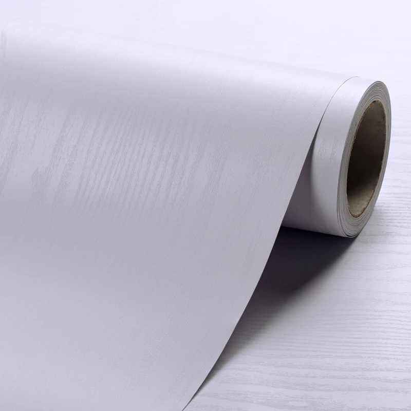 

With thick white wood grain white stickers furniture renovation decoration Boeing film waterproof kitchen cabinets cabinets wa