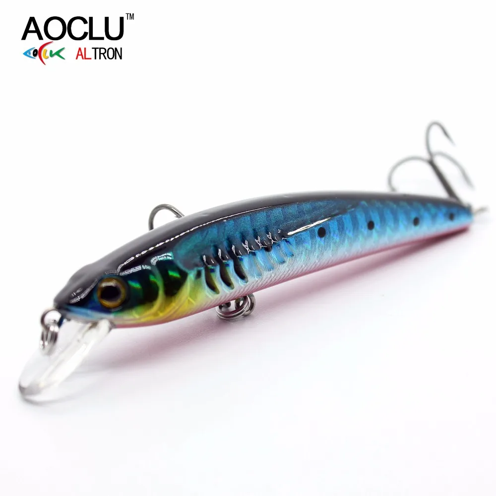 

AOCLU NEW lures wobbler Jerkbait 80mm 7g Hard Bait Minnow fishing lure saltwater Bass Fresh VMC hooks 6 colors LURE tackle