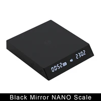 TIMEMORE Coffee Scale Black Mirror Nano Coffee Kitchen Scale Weighing Panel with Time USB Light Mini Digital Scale Give the mat