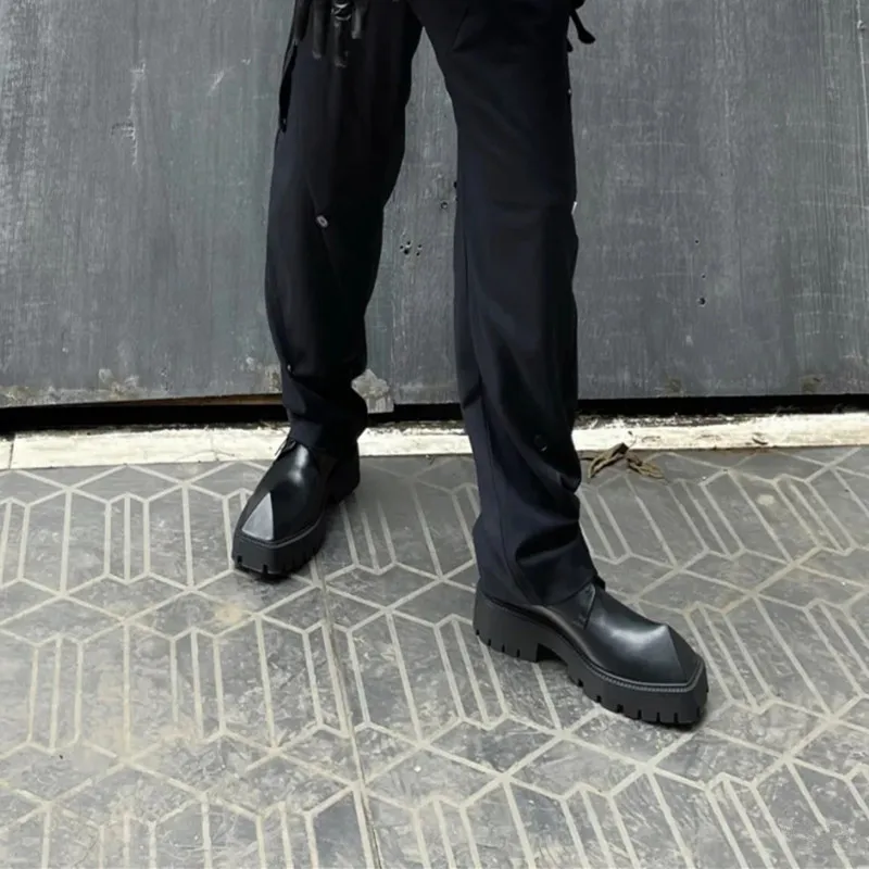 Owen Seak Women Casual Shoes Retro Pumps Luxury Trainers Sneaker High Street Lace Up Riding Spring Black Shoes