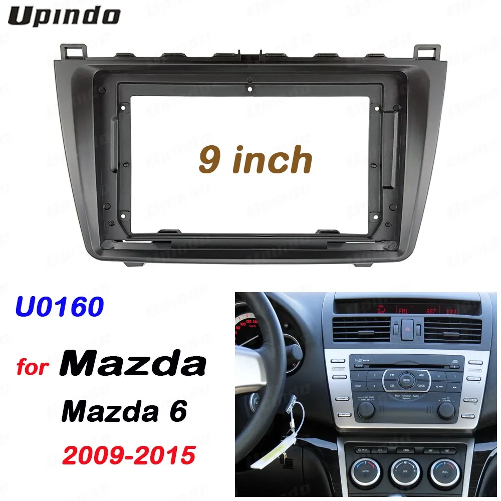 Автомобильный мультимедийный плеер 2 Din, 9 дюймов, с рамой для приборной панели, Dvd, Gps, Mp5, Android, для Mazda 6 2009 ~ 2015
