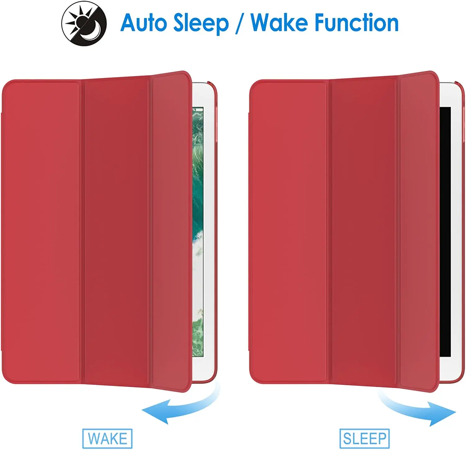 

For For Cover Ipad 6 A1893 A1954 Screen 9.7 6th Generation Red Case