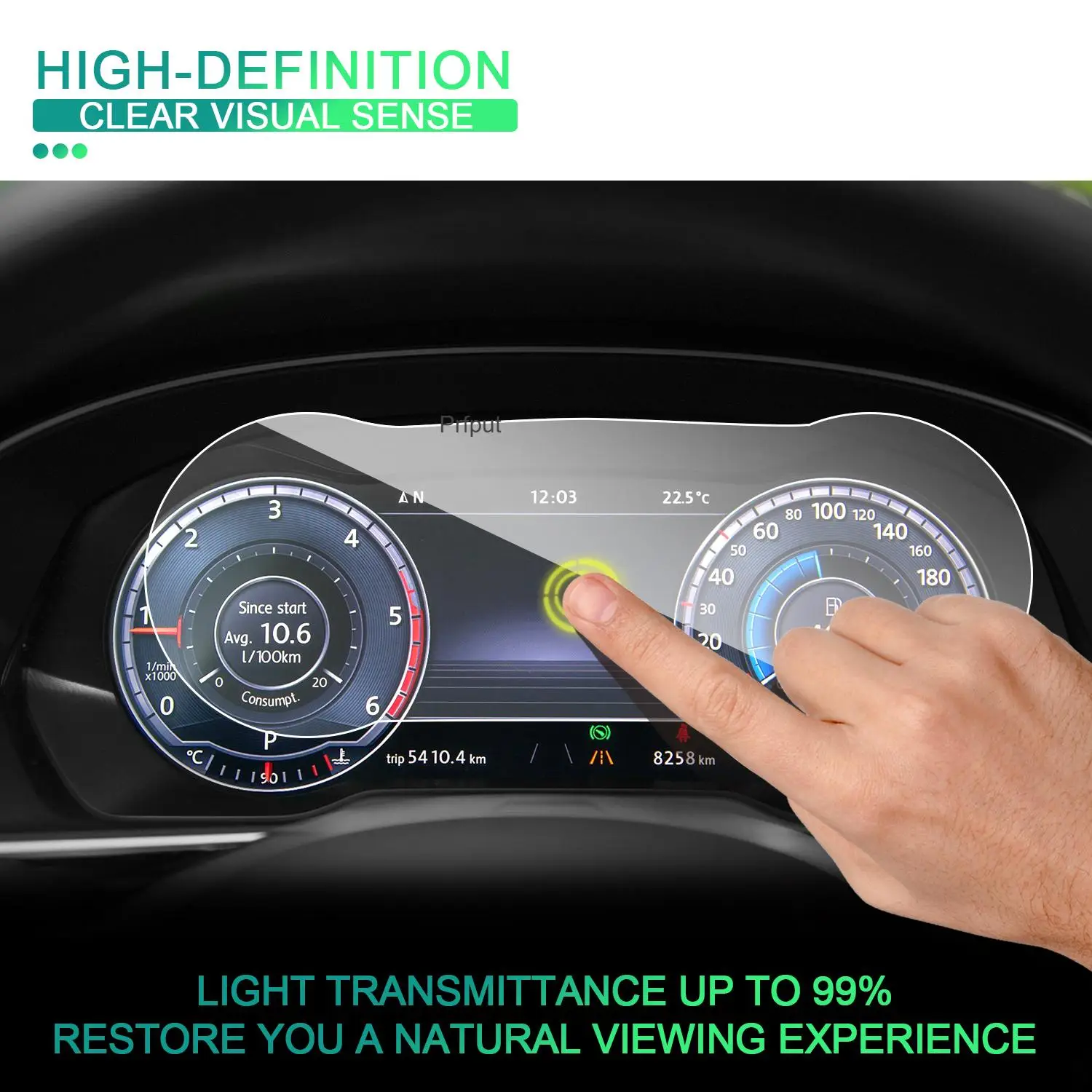 

Пленка из закаленного стекла для Passat B8 2018 2019 2020 12,3-дюймовая автомобильная защитная пленка для ЖК-экрана приборов, аксессуары для салона автомобиля