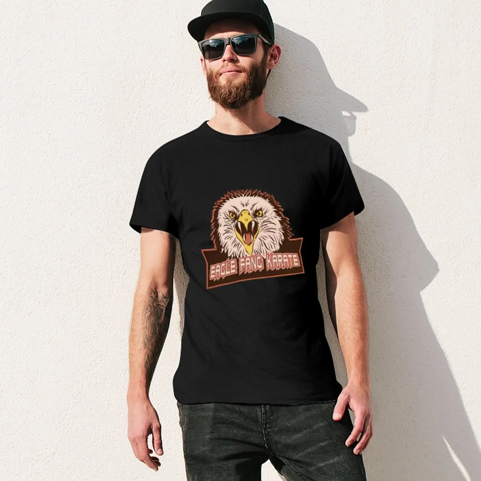 Футболка с изображением орла и каратэ футболка аниме мужская по индивидуальному