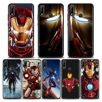 phone case for huawei y6 y7 y9 case y5p y6p y8s y8p y9a y7a mate 10 20 40 pro rs silicone cover marvel iron man hero