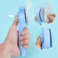 cat brush pet hair remover stainless steel cat combs cleaning tools one click cat hair remover automatic dogs brush pet supplies
