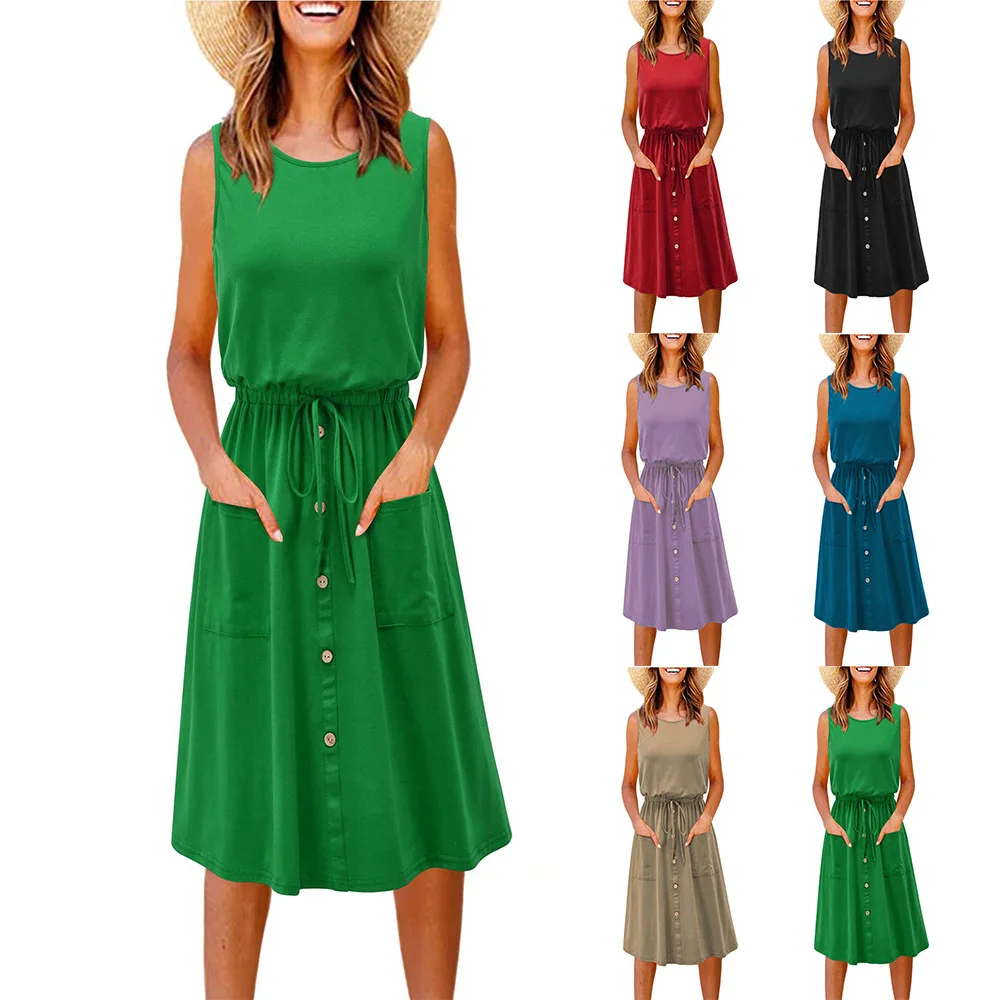 

New Spring and Summer Sundress Loose Print Dress Is A Hot Seller In Europe and America In 2022