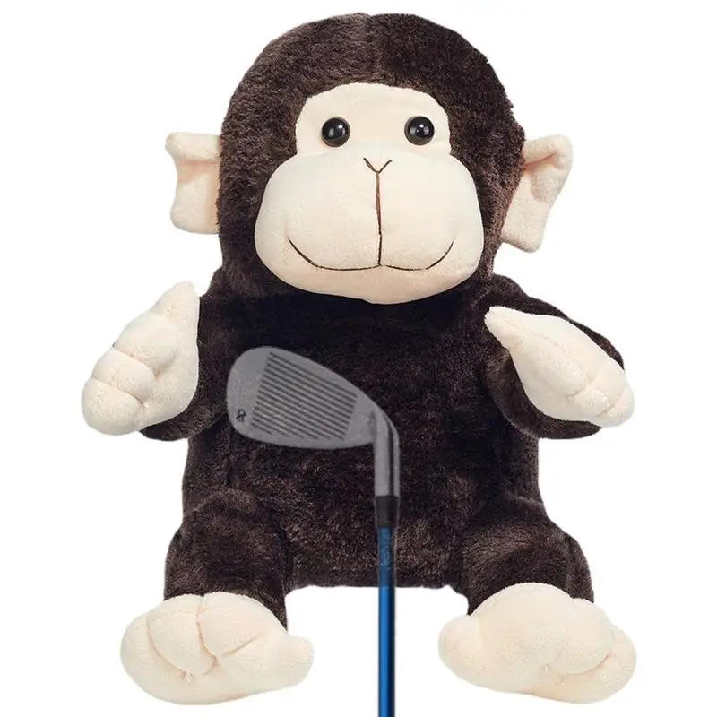 

Funny Golf Club Covers Plush Monkey Golf Club Head Covers Wedge Iron Protective Headcover Golf Club Head Covers For Driver