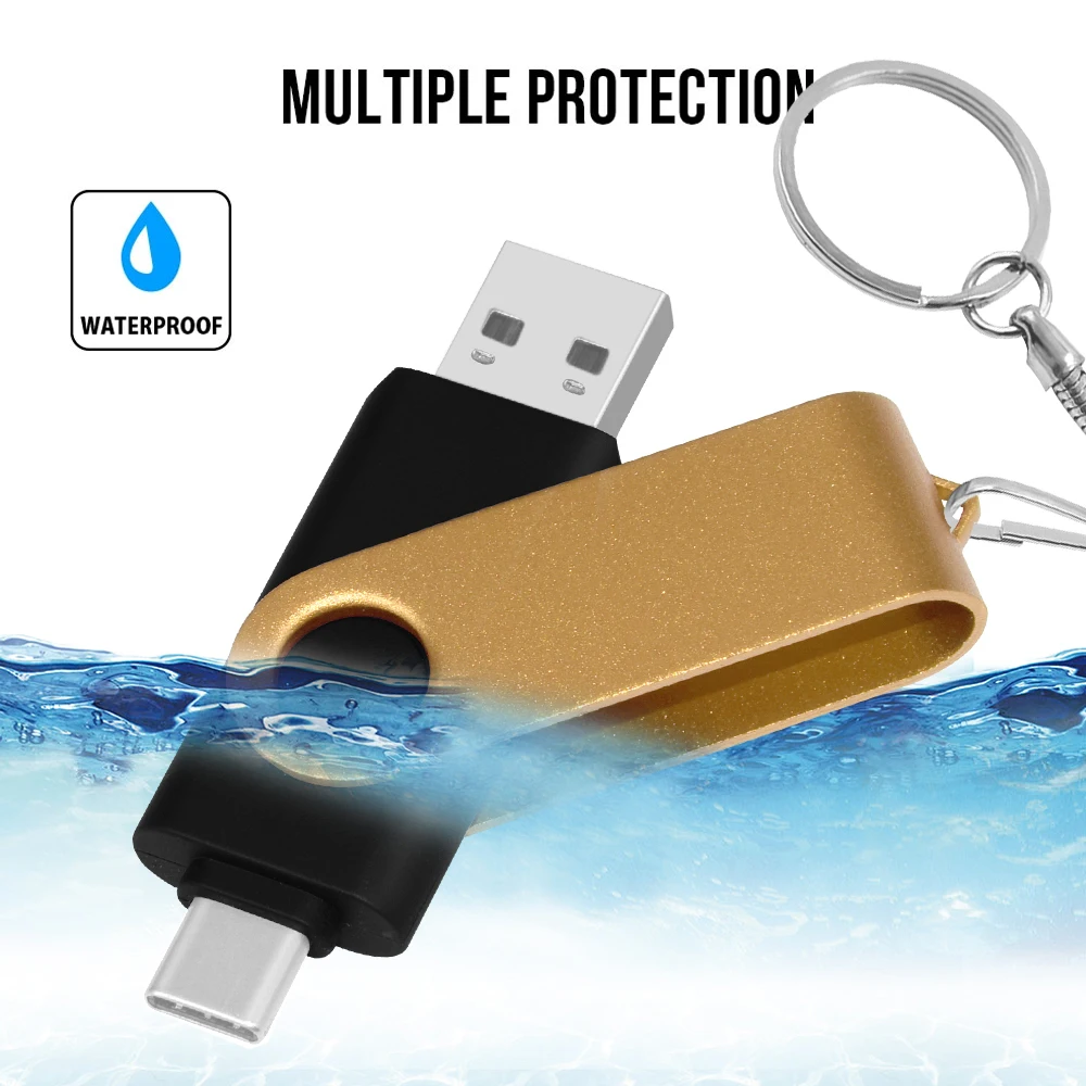 OTG USB флэш-накопитель 2 в 1 256 и Type-C 128 ГБ 64 32 16 высокоскоростные флэш-накопители