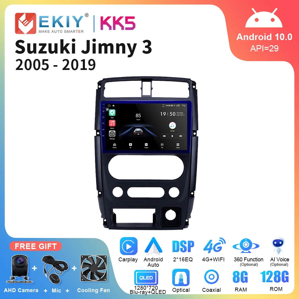 Автомагнитола EKIY KK5 мультимедийный плеер на Android для Suzuki Jimny 3 2005-2019 Carplay стерео