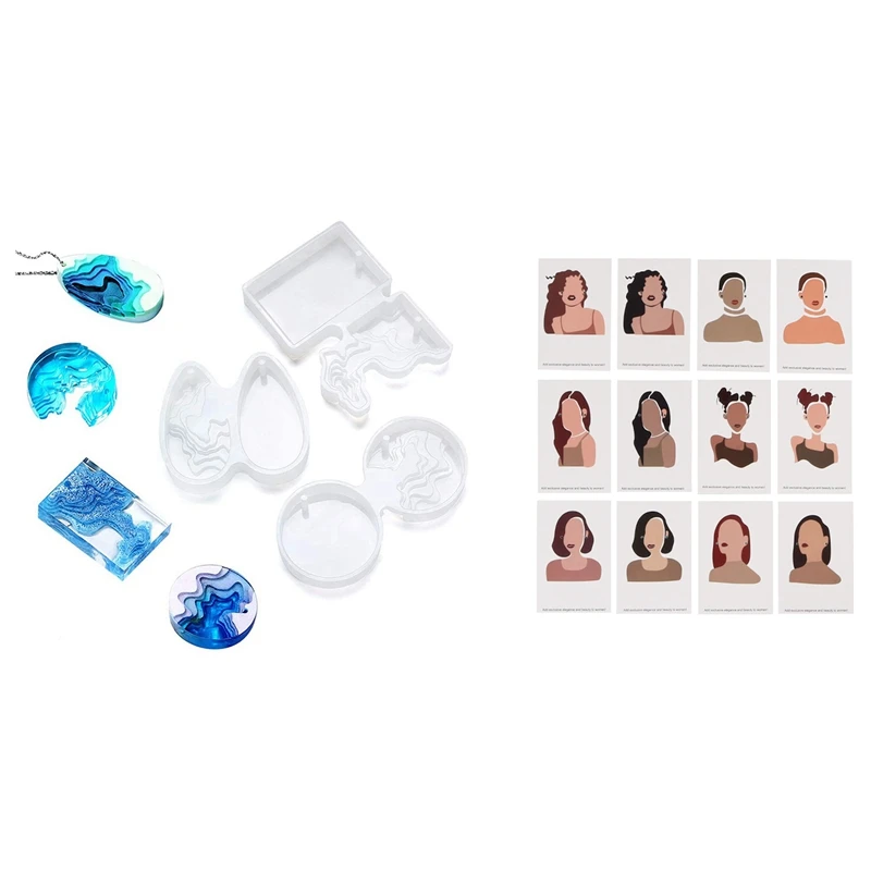 

Форма для украшений из эпоксидной смолы, 3 набора, 100 шт.