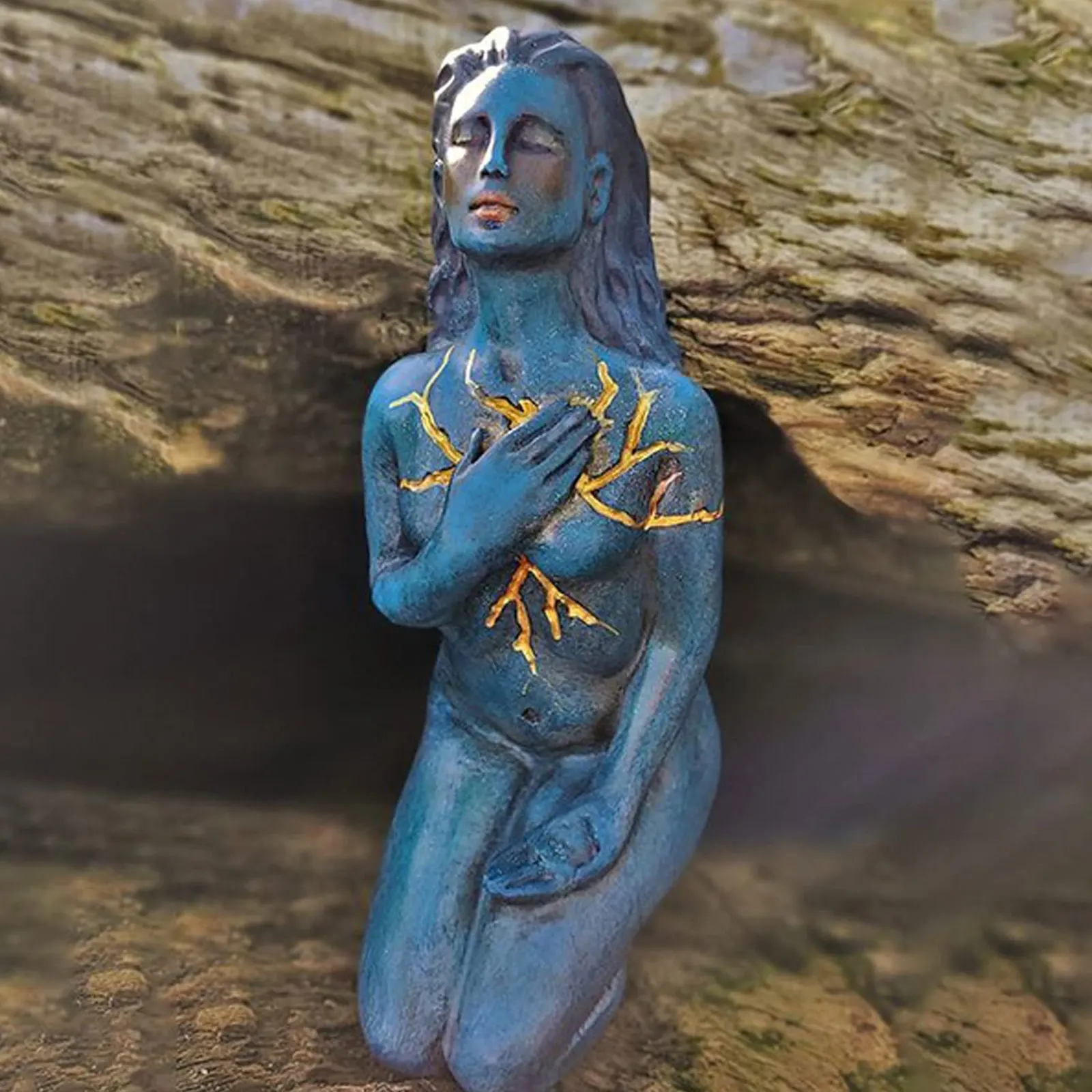 

Self Love & Shaping Spirit Goddess Sculpture Self Love Healing Goddess Sculpture Kintsugi Craft Statue Made with Kintsugi Craft