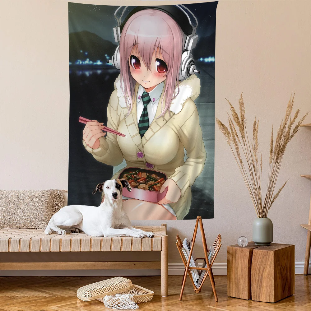 Супер Sonico Манга Аниме гобелен аниме подвесной Таро хиппи настенные коврики Dorm