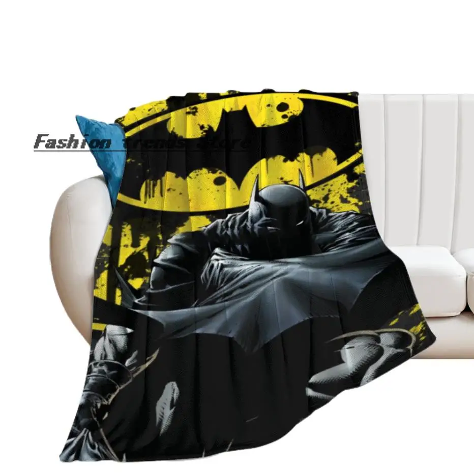 Superhero Batmans Throw Blanket Fuzzy Warm Throws for Winter Bedding 3D Printing Soft Micro Fleece Blanket