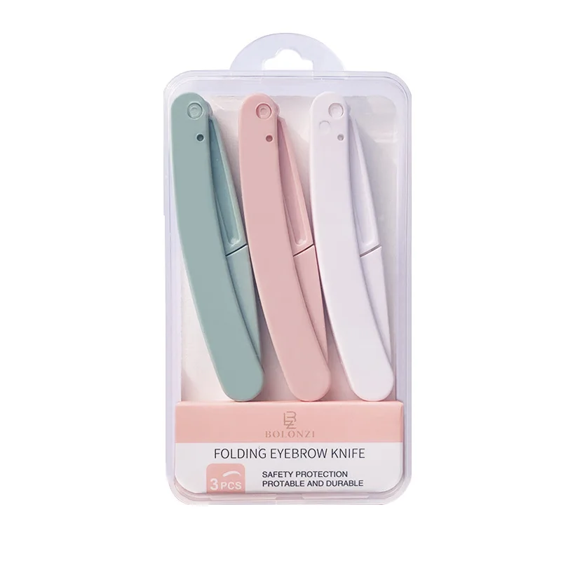 1/3pc Safe Folding Ladies Face Shaver Eyebrow Trimmer Blade 