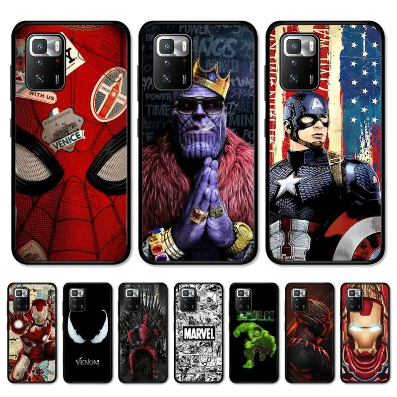 

Movie S-super-h-Heroes hero character Phone Case For Redmi Note 4 X 5 A 6 7 8 Pro T 9 Pro 9S 10 Pro 11 Pro 11S 11Epro PocoM3pro