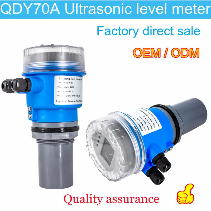 

2m 5m 10m 20m 4-20mA RS485 Ultrasonic Level Meter Non Contact Sanitary Olive Liquid Oil Tank Ultrasonic Level Sensor Transmitter