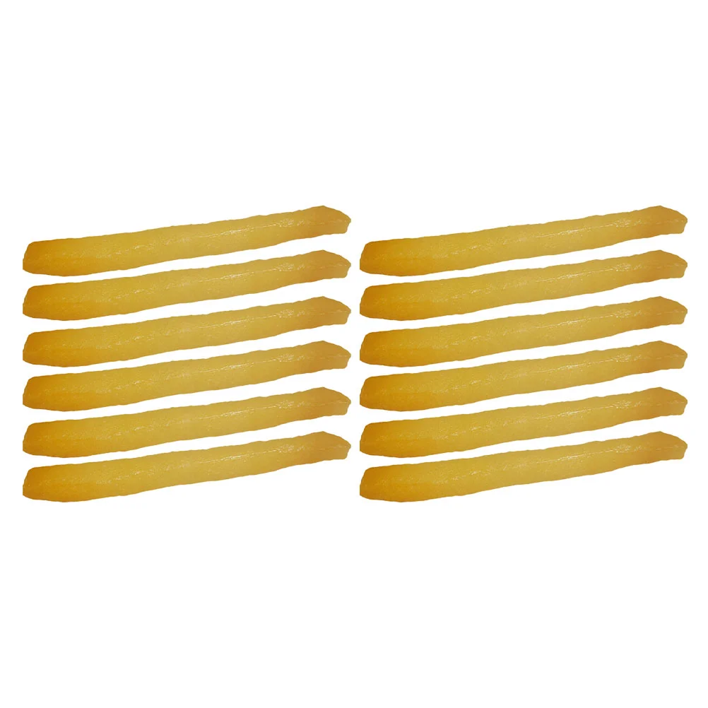 

12 PCS Simulation French Fries Photography Props Chips Toy Model Plaything Kids Decor Lifelike Fake Realistic Food