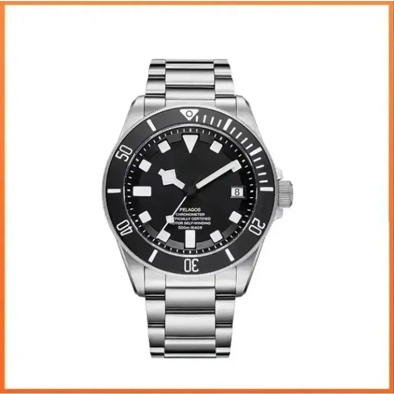 Часы мужские механические водонепроницаемые с календарем и автоподсветкой 42 мм