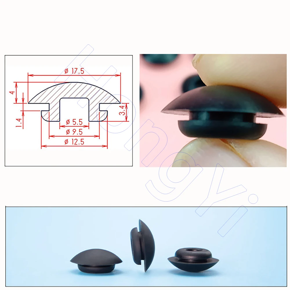 

Заглушки для отверстий 9,5 мм, силиконовые, черные, белые
