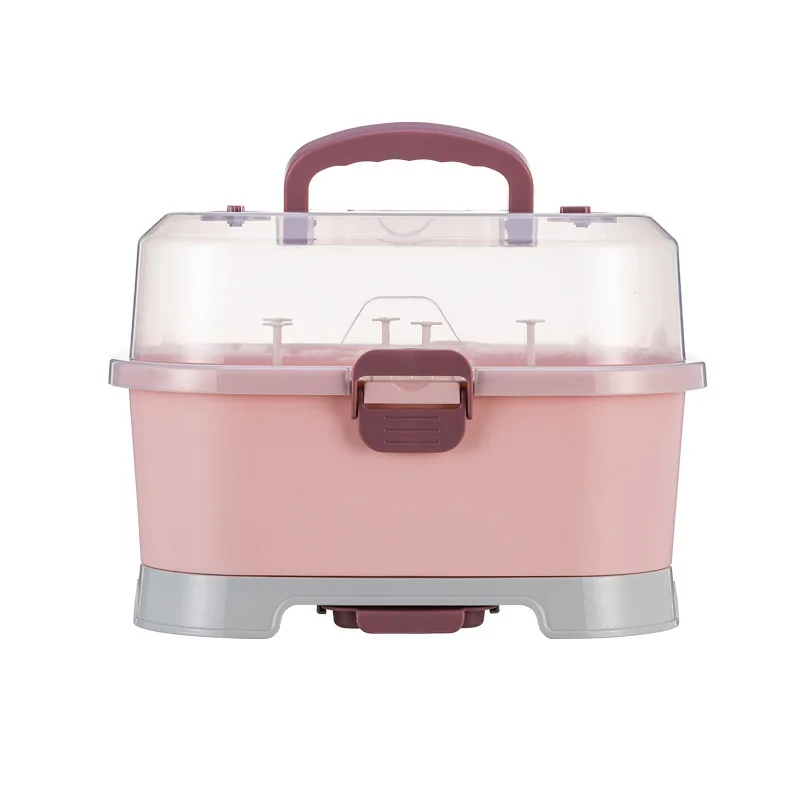 

Сушилка для бутылочек для кормления новорожденных детская бутылочка для кормления коробка для хранения Пылезащитная посуда кухонные шкаф...