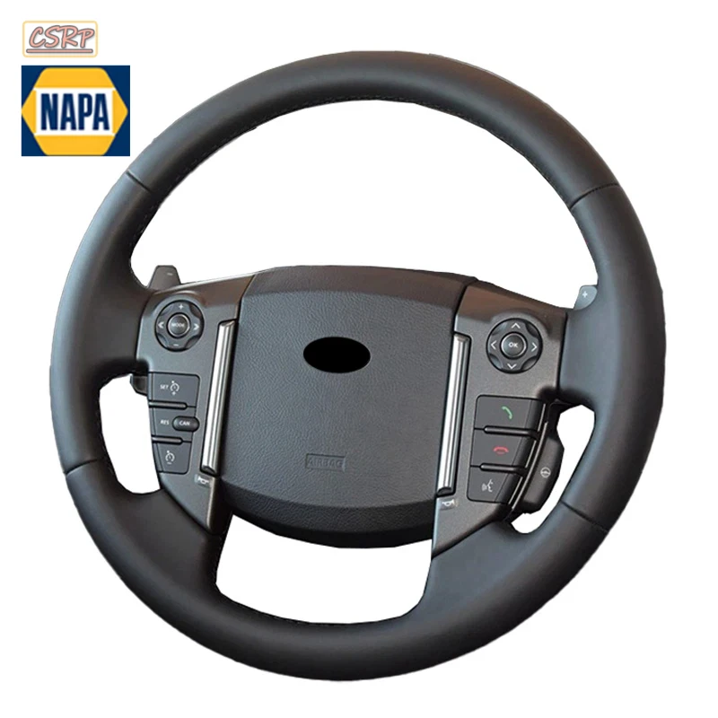 Фото Автомобильный чехол на руль для Land Rover Discovery 3 4 Freelander 2 Range Rover Sport Edition Napa, кожаная пленка на руль, черный №1