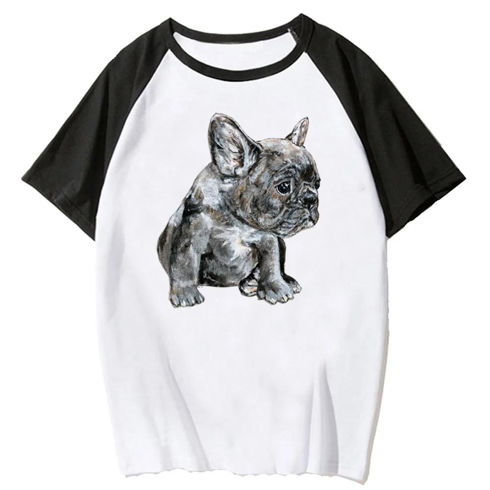 Футболка с бульдогом женская уличная одежда удобная модная футболка для девочек