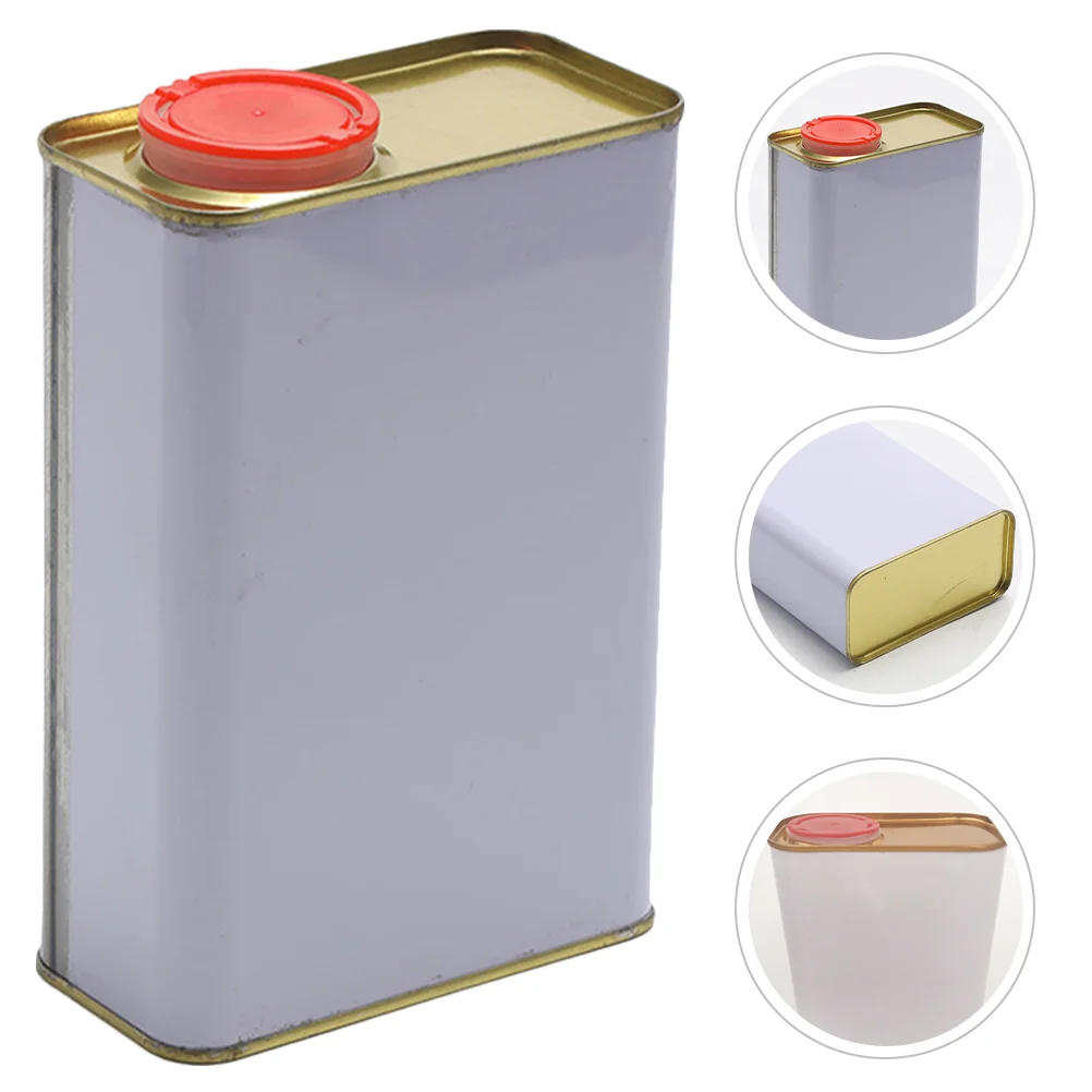 

Empty Paint Can Metal Paint Bucket Rectangle Paint Pail Portable Paint Jar with Lid