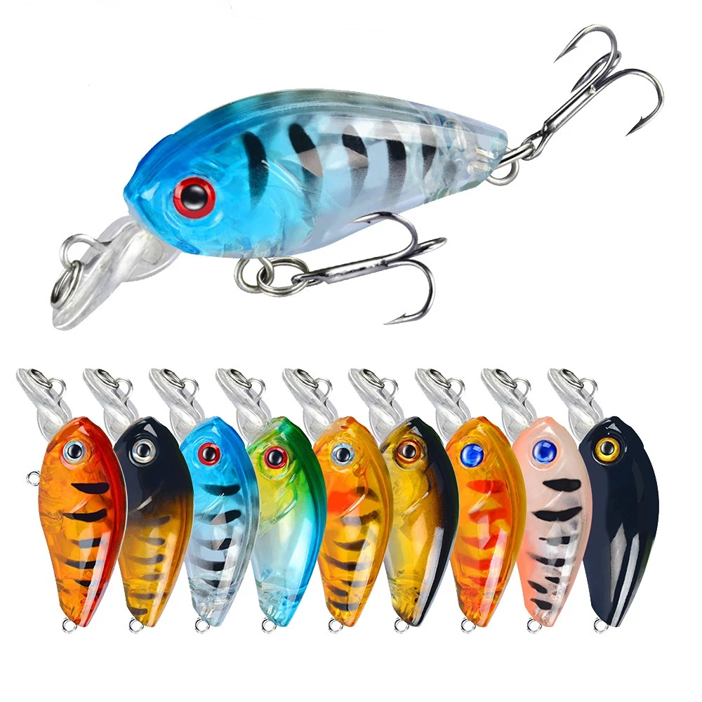 

1pcs Crankbait Rock Fat Slow Sinking Small Minnow Fake Lures Horse Mouth Bass Wild Stream River Freshwater Baits Fishing Tackle