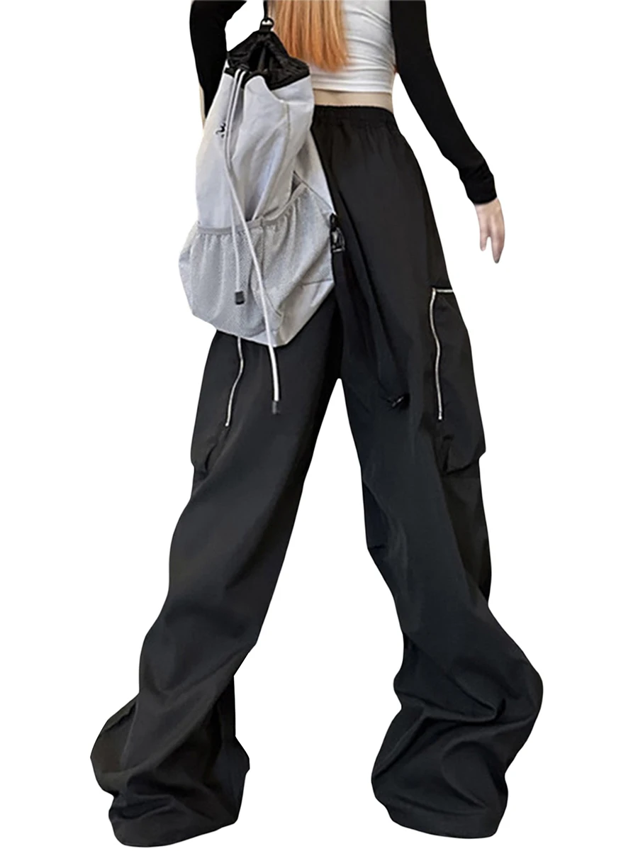 

Женские шаровары с завышенной талией, повседневные свободные зауженные брюки, уличная одежда, Джоггеры в винтажном стиле 90-х, хип-хоп
