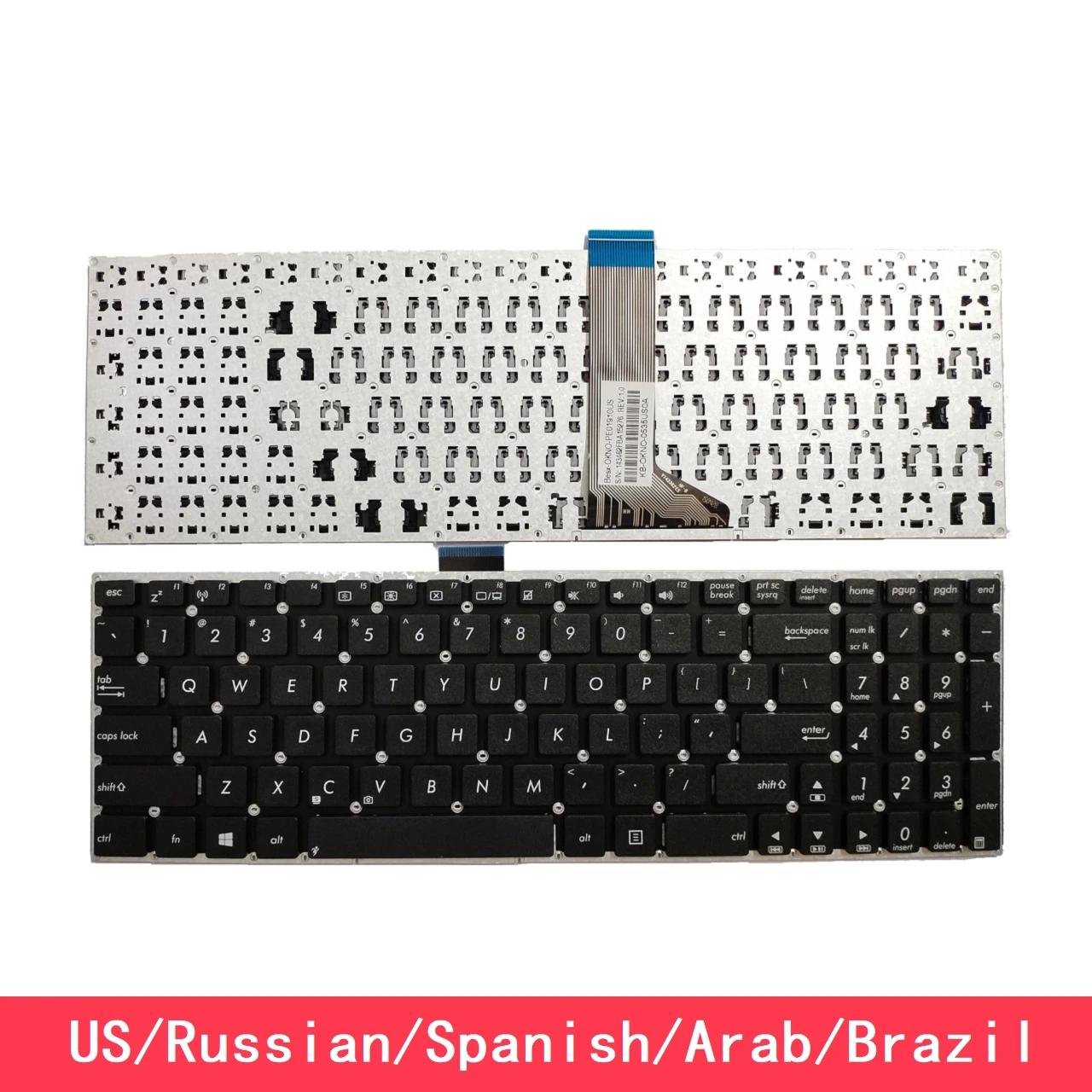 Для ASUS X555 X555L X555LA X555LD X555LN X555LP X555LB X555LF X555LI X555U TP550 Клавиатура США Русский Испанский