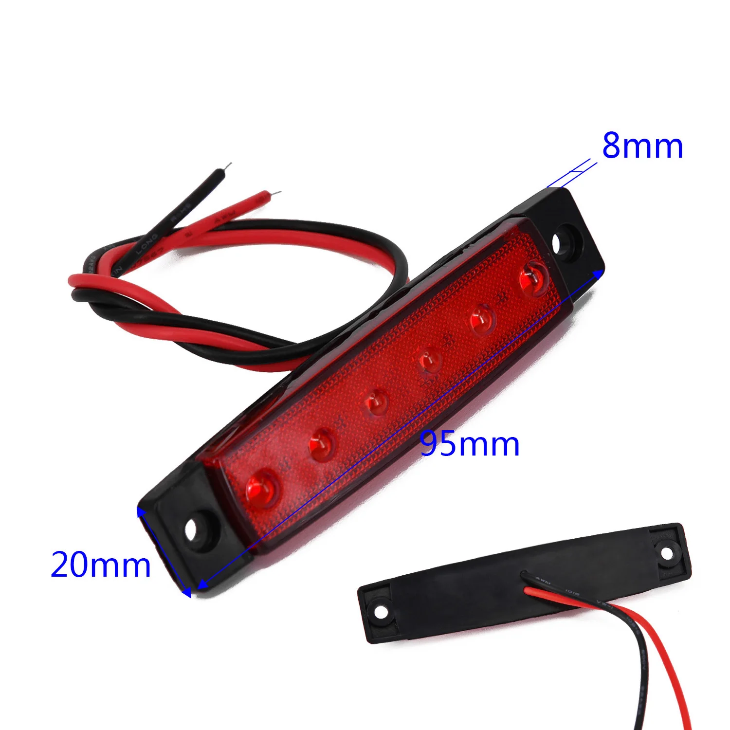 

Double-sided panel Tail light Waterproof Marker Light DC 12V Red Stop Tail Light